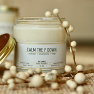 Experience a sense of inner peace with CALM THE F DOWN. This unique blend features hints of Lavender, Cedar, Camphor, Chamomile, Sage, and Rosemary, all balanced by the soothing scents of Sandalwood, Cedarwood, Vanilla, and Musk.