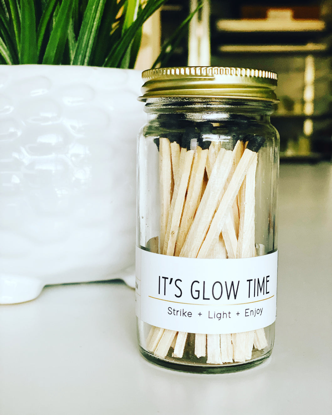 It's Glow Time -Safety Matches -Jar - 464 Candles - Matches